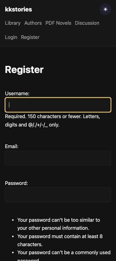 AMK Platform account registration form on mobile